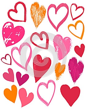 Hand drawing valentines heart, vector