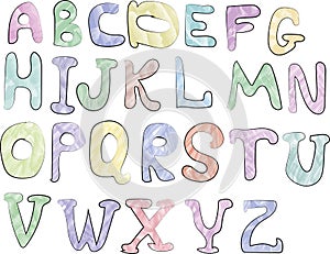 Hand drawing vector letters