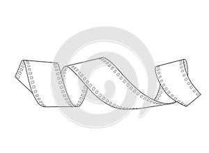 Hand-drawn 35mm negative film spiral