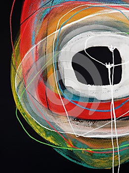 Hand drawn Abstrac ÃÂolorful circles. Abstract Art Painting background. Modern art. Contemporary art