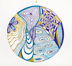 Hand-drawn abstract circular pattern