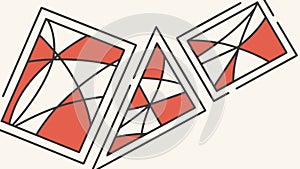 Hand-Drawn Abstract Geometric Triangle Pattern, vector design Generative AI