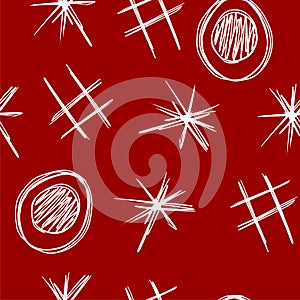 Hand drawn abstrakt doodle seamless pattern.