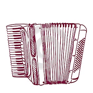 Hand drawn accordion