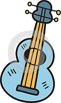 Hand Drawn acoustic guitar illustration