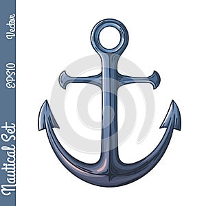 Hand drawn anchor vector illustration.