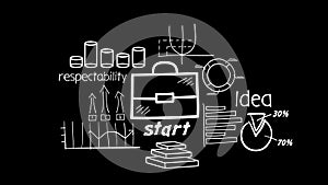 Hand-drawn animation portfolio of securities. Contains alpha channel.