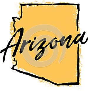 Hand Drawn Arizona State Sketch