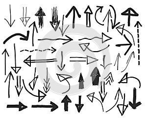Hand-drawn arrow doodles photo