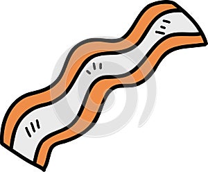 Hand Drawn bacon strips illustration