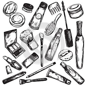 Hand Drawn Beauty Object Background