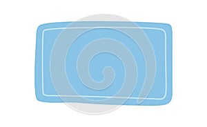 Hand Drawn Blue Organic Rectangle Frame