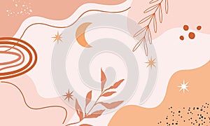 Hand drawn boho background vector