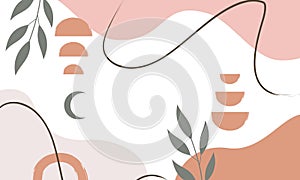 Hand drawn boho background vector