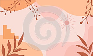 Hand drawn boho background vector