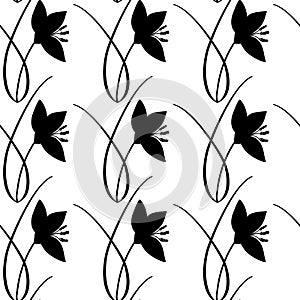 Hand drawn botanical repeat pattern.