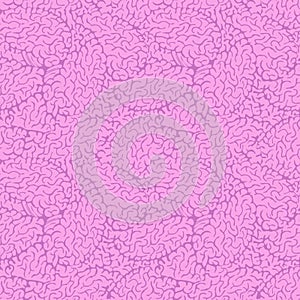 Hand Drawn Brain Seamless Pattern Background. Vector