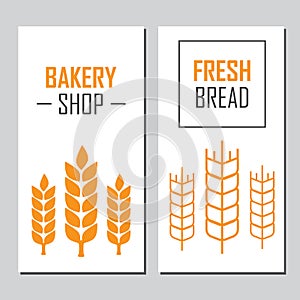 Hand drawn bread horizontal banners