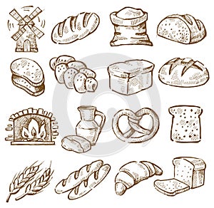 Hand drawn bread photo