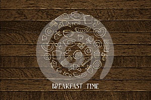 Hand drawn breakfast illustration