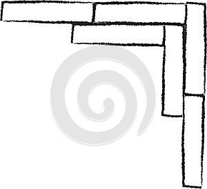 Hand-Drawn Brick Corner Pattern