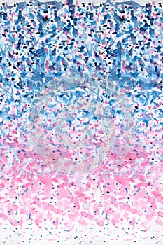 Hand Drawn Bue and Pink Ink Speckled Pointillism Dot Gradient Background Texture Fill Horizontal Seamless Tile