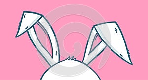 Hand drawn bunny ears illustration