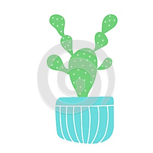 Hand drawn cacti sketch set for stickers, prints, design and decor. Vector flat illustration