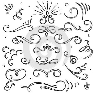 Hand-drawn caligraphic borders