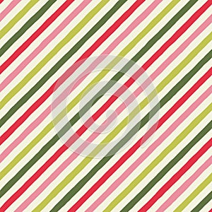Hand-Drawn Candy Colourful Cane Stripes Seamless Vector Pattern