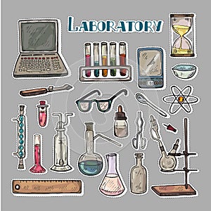 Hand drawn chemistry tools