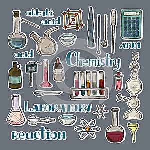 Hand drawn chemistry tools