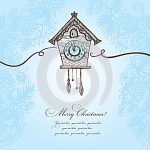 Hand drawn Christmas background