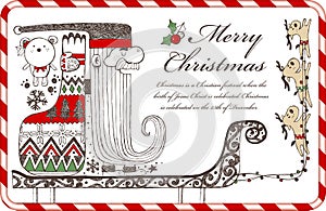 Hand drawn Christmas elements C