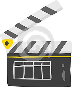 Hand Drawn clapperboard illustration