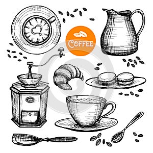 Hand Drawn Coffee Set