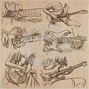 An hand drawn collection, vector pack - GUITAR SOLO
