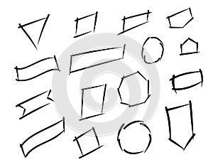 Hand Drawn Comic Shape Design Vector - Hand Drawn Text Boxes