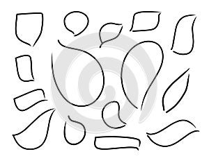 Hand Drawn Comic Shape Design Vector - Hand Drawn Text Boxes