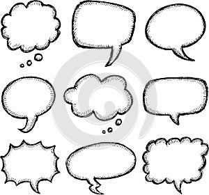 Hand drawn comic speech bubble