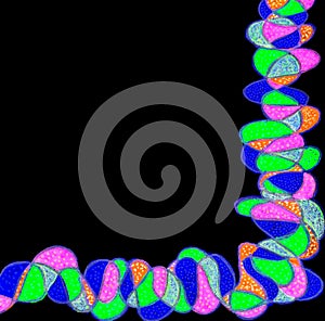 Hand drawn corner edge.