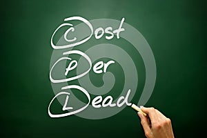 Hand drawn Cost Per Lead (CPL), business concept acronym