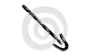 Hand drawn crayon chalk charcoal line arrow. textured arrow isolated on white. squiggle and scribble stroke. Element for