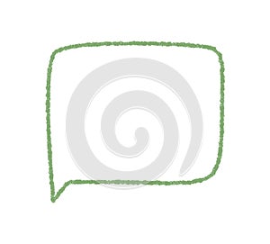 Hand Drawn Crayon Fluid Speech Balloon