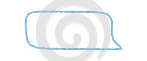 Hand Drawn Crayon Speech Bubble Outline