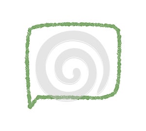 Hand Drawn Crayon Speech Bubble Outline