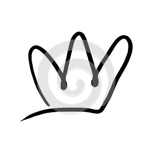 Hand drawn crown vector doodle symbol queen. Luxury sketch art royal icon king and majestic royalty tiara monarch sign. Monarch