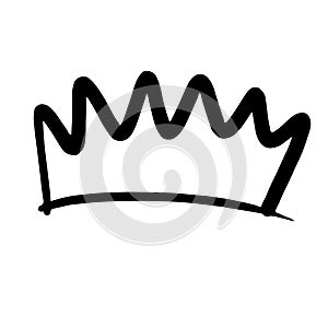 Hand drawn crown vector doodle symbol queen. Luxury sketch art royal icon king and majestic royalty tiara monarch sign. Monarch