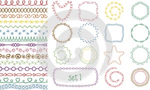 Hand drawn decorative brushes