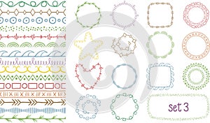 Hand drawn decorative brushes